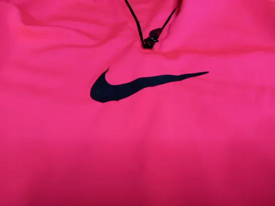 NIKE DRI-FIT JALF ZIP JACKET TOP IN NEON PINK - MEDIUM