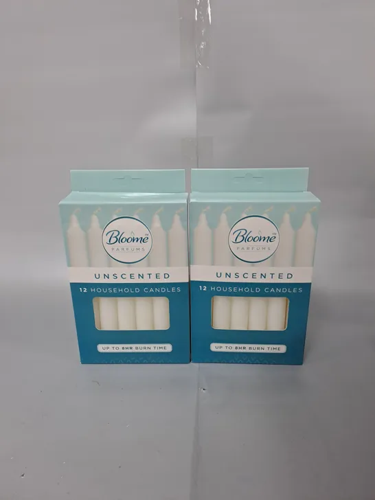 HOUSEHOLD CANDLES UNSCENTED 12 PACK