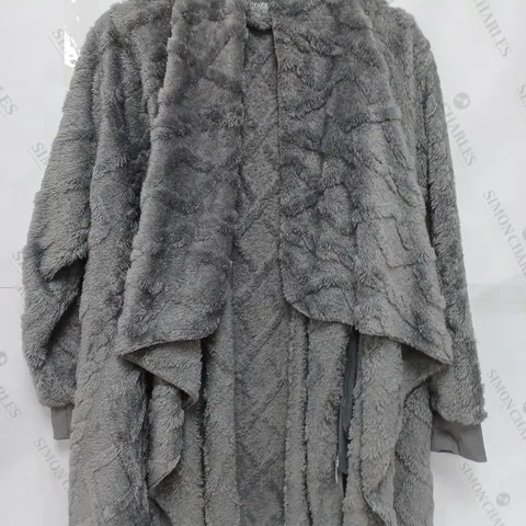 COZEE HOME SOLID TRIPLE KNIT CARDIGAN IN GREY - XXL