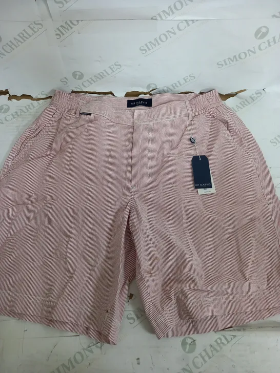 MR MARVIS RED & WHITE SHORTS - XL