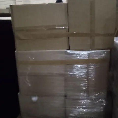 PALLET OF ASSORTED BOXED WHITE HANGERS 