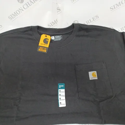 CARHARTT RELAXED FIT BLACK T-SHIRT - XL