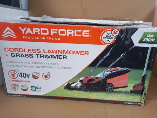 YARD FORCE 32CM LAWNMOWER AND TRIMMER RRP £199