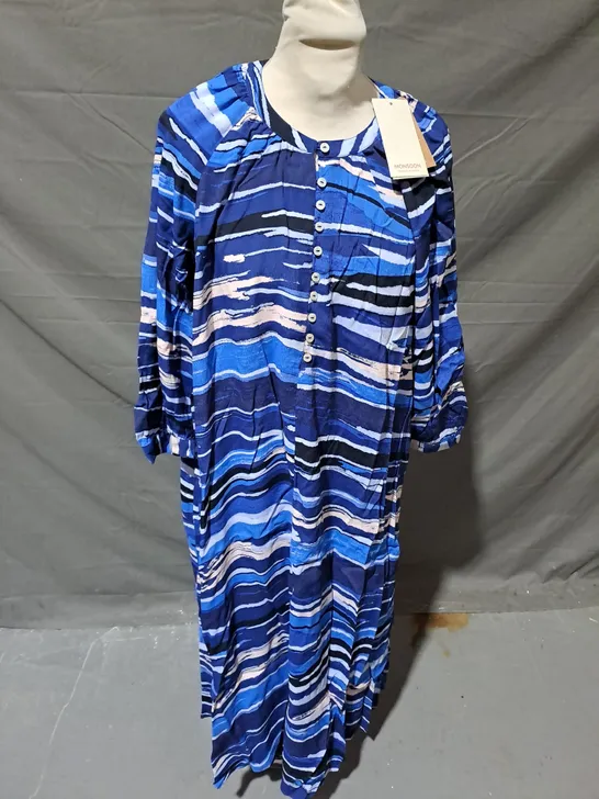 MONSOON DRESS IN BLUE MULTI SIZE S