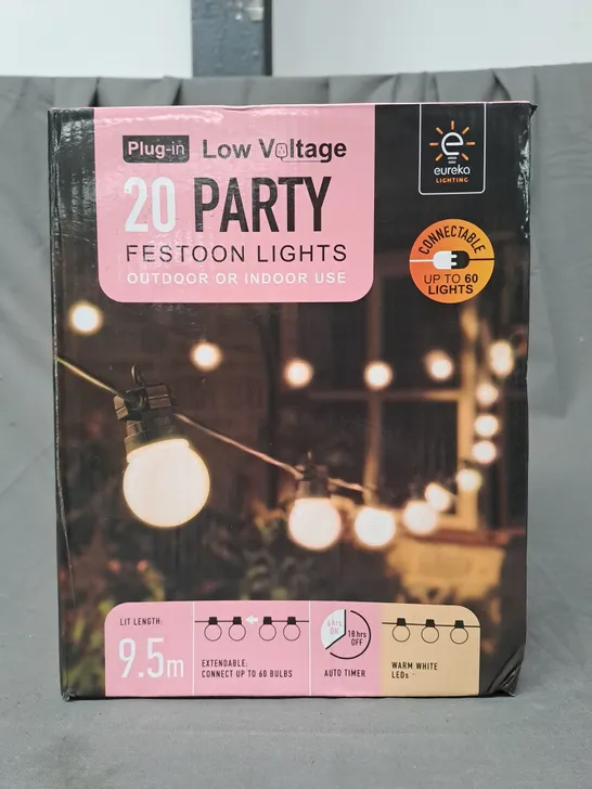 BOXED CONNECTABLE PARTY FESTOON LIGHTS RRP £29.99