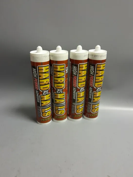 LOT OF 4 HARD AS NAILS EXTERIOR HIGH POWER ADHESIVE