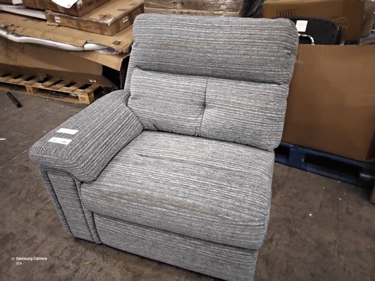 QUALITY DESIGNER G-PLAN BURFORD VICTORIA GREY FABRIC POWER RECLINING END SECTION 