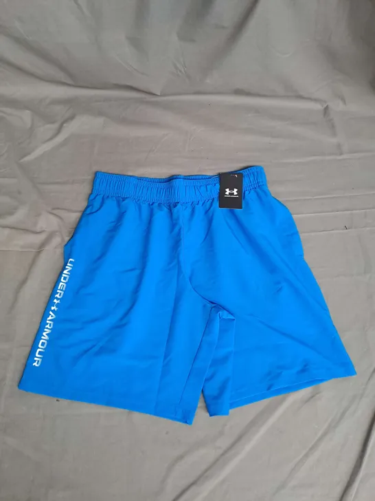 UNDER ARMOUR WOMENS WOVEN SHORTS IN BLUE SIZE L