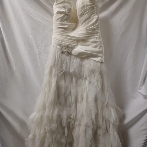 ROSETTA NICOLINE WEDDING DRESS, IVORY - SIZE UNKNOWN