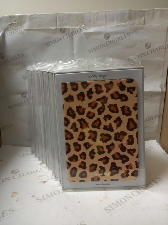 LOT OF APPROX 10 HAPPY PLUGS IPAD AIR BOOK CASE - LEOPARD