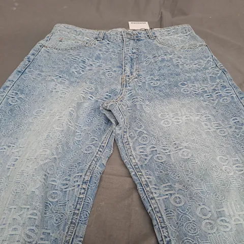 BERSHKA BAGGY DENIM JEANS - EUR 38