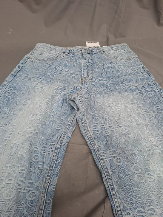 BERSHKA BAGGY DENIM JEANS - EUR 38