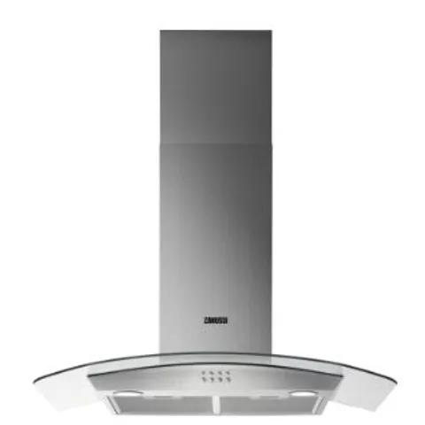 ZANUSSI 90cm CURVED GLASS & STAINLESS STEEL CHIMNEY HOOD Model ZHC92352X