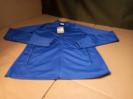 NIKE BLUE ZIPPED WOMENS FOOTBALL TRACK JACKET - MEDIUM