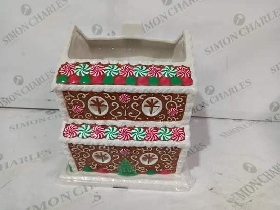 HOMEWORX BY HARRY SLATKIN & CO. CERAMIC GINGERBREAD HOUSE