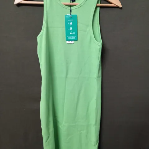 NOBODY'S CHILD JERSEY GREEN BRIGHTON MINI DRESS - UK 10