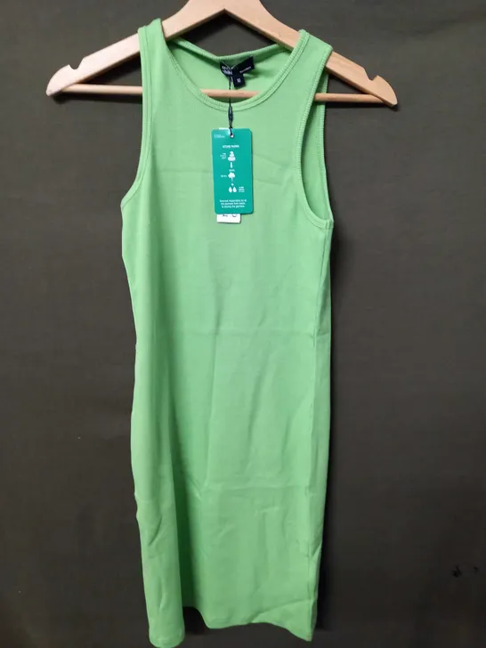 NOBODY'S CHILD JERSEY GREEN BRIGHTON MINI DRESS - UK 10