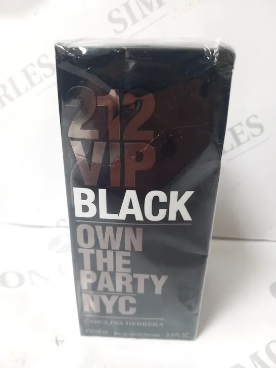 BOXED AND SEALED CAROLINA HERRERA 212 VIP BLACK OWN THE PARTY NYC 100ML EAU DE PARFUM FOR MEN