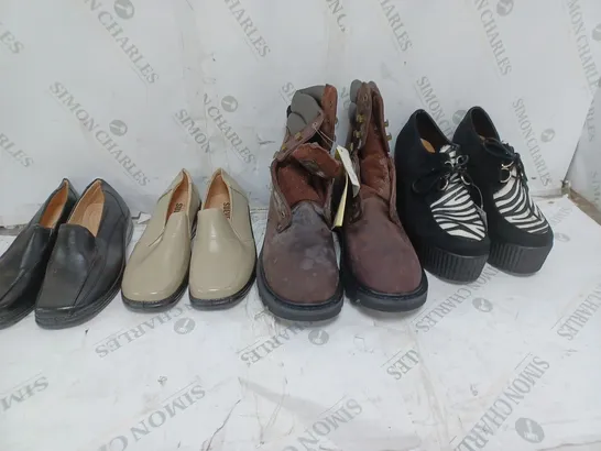 LOT OF 6 PAIRS OF ASSORTED LADIES AND GENTS SHOES