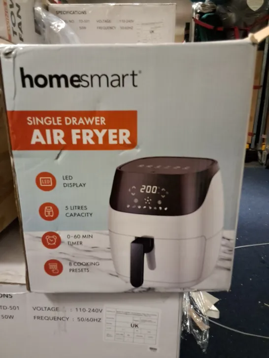 HOMESTART SINGLE DRAWER 5L AIR FRYER - WHITE