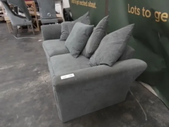 DESIGNER GREY FABRIC THREE SEATER SOFA