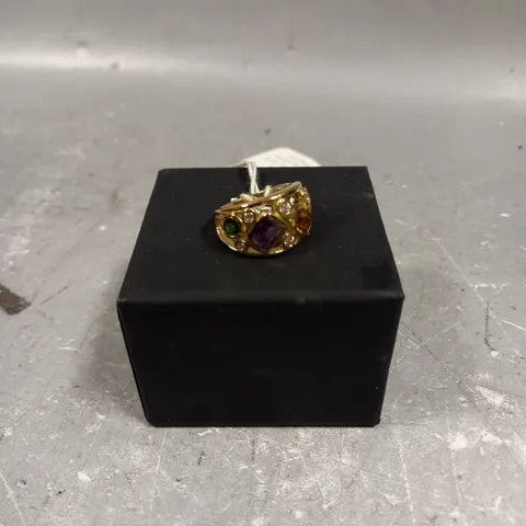 TJC AFRICAN AMETHYST MIX GEM RING 