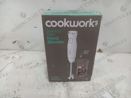 BOXED COOKWORKS STAINLESS STEEL HAND BLENDER