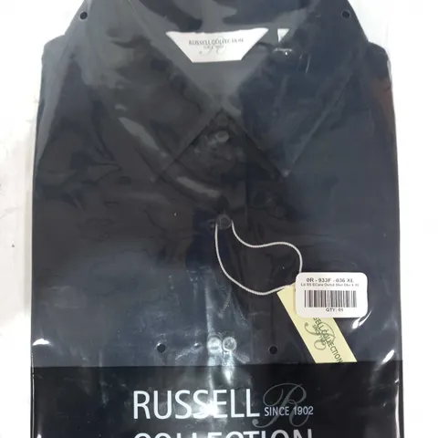 BRAND NEW RUSSELL COLLECTION OXFORD SHIRT IN BLACK UK SIZE XL