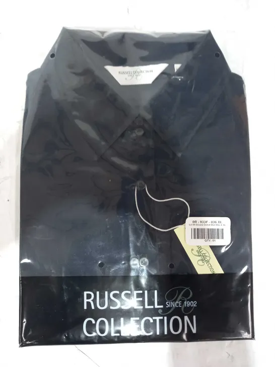 BRAND NEW RUSSELL COLLECTION OXFORD SHIRT IN BLACK UK SIZE XL