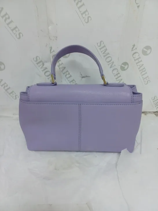 LADIES RUTH LANGSFORD SMALL HANDBAG GENUINE LEATHER LILAC