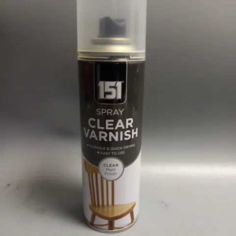 BOXED LOT OF 12 151 CLEAR VARNISH SPRAY 250ML CLEAR MATT FINISH