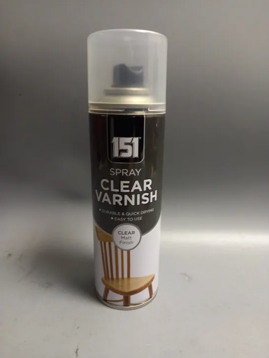 BOXED LOT OF 12 151 CLEAR VARNISH SPRAY 250ML CLEAR MATT FINISH