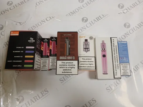 BOX OF APPROXIMATELY 70 ASSORTED E-CIGARETTES