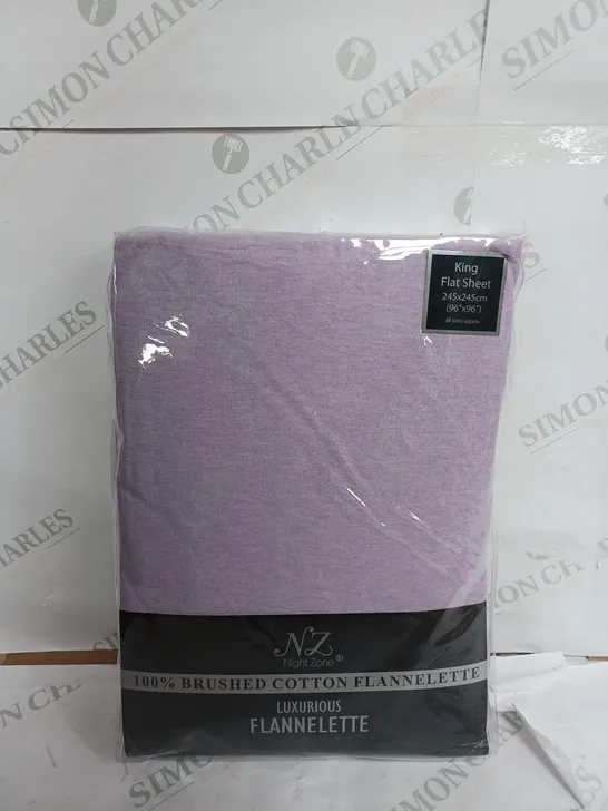 NIGHT ZONE KING SIZE FLAT SHEET IN PURPLE