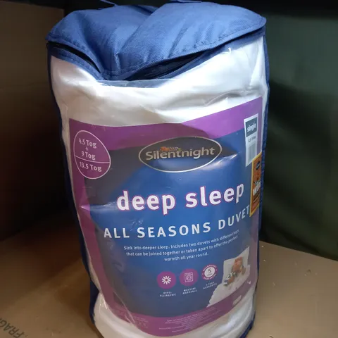 SEALED SILENT NIGHT DEEP SLEEP ALL SEASONS DUVET FOR A SINGLE BED 