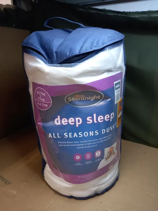 SEALED SILENT NIGHT DEEP SLEEP ALL SEASONS DUVET FOR A SINGLE BED 