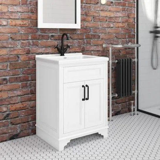 BOXED DESIGNER CAMDEN 800MM VANITY UNIT MATT WHITE