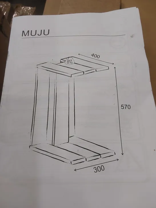 BOXED MUJU SIDE TABLE - WHITE (1 BOX)