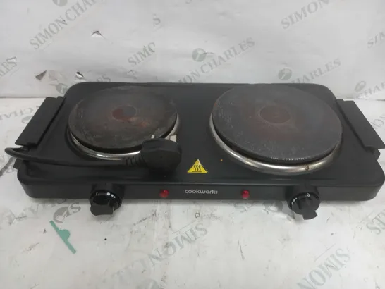 BOXED COOKWORKS BLACK TABLE TOP HOTPLATE