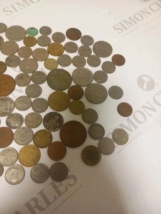 LARGE COLLECTION OF ASSORTED COINS TO INCLUDE; COLLECTION OF UK SIX PENCE DATED 1919-1967, COLLECTION OF AUSTRALIAN AND NEW ZEALAND COINS AND COLLECTION OF RANDOM VINTAGE WORLD COINS