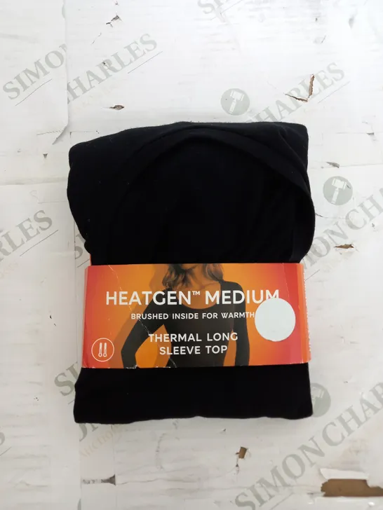 HEATGEN THERMAL LONG SLEEVE TOP IN BLACK - MEDIUM