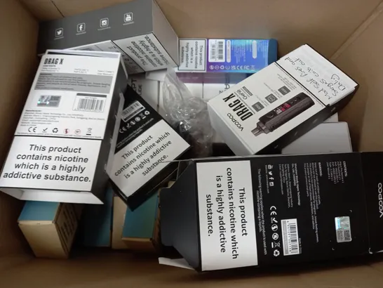 BOX OF APPROXIMATELY 20 ASSORTED E-CIGARETTES