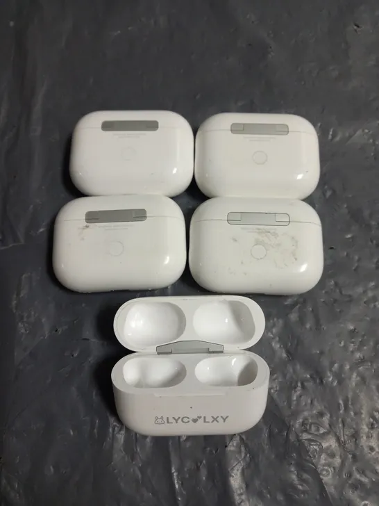 LOT OF 5 EMPTY APPLE AIRPODS PRO 2 CHARGING CASES A2700 IN WHITE