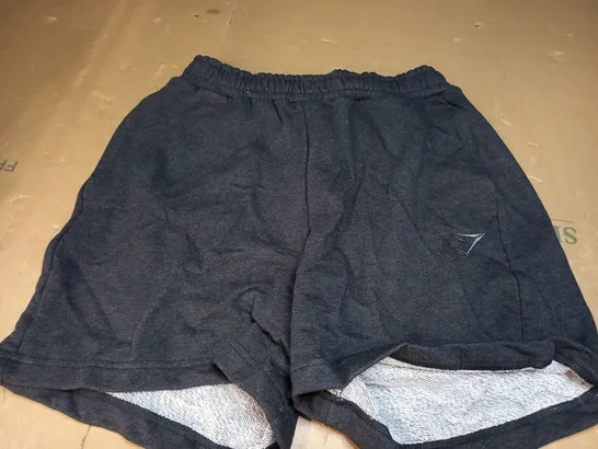 GYMSHARK REST DAY SWEATS SHORTS - SMALL - DARK GREY