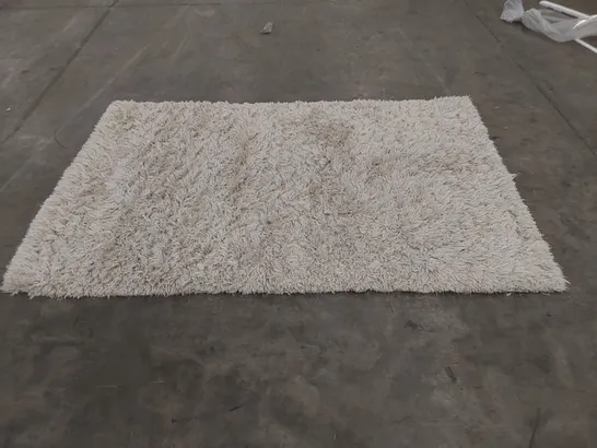 BAGGED ASIATIC FLUFFY SHAGGY LATTE RUG - 160 x 230cm