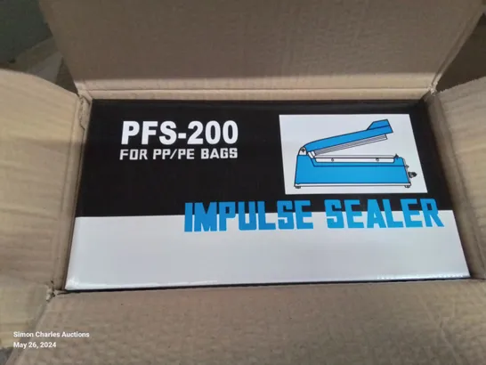 A BOX OF 3 BOXED IMPULSE SEALERS FOR PP/PE BAGS