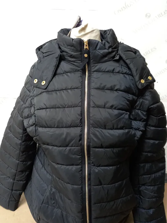 JOULES CANTERBURY LONG PADDED COAT IN MARINE NAVY SIZE 16 