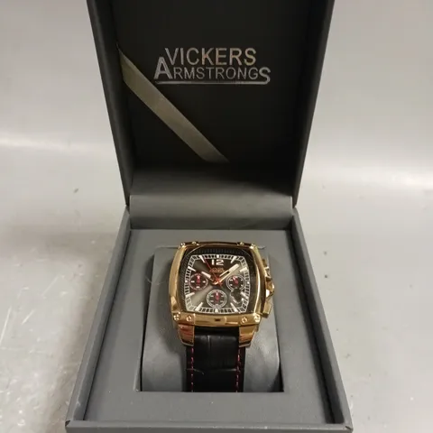 VICKERS ARMSTRONGS BARREL ROLL BLACK DIAL WATCH 