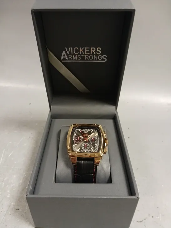 VICKERS ARMSTRONGS BARREL ROLL BLACK DIAL WATCH 