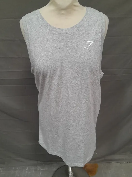 GYMSHARK CREST TANK IN GREY SIZE S